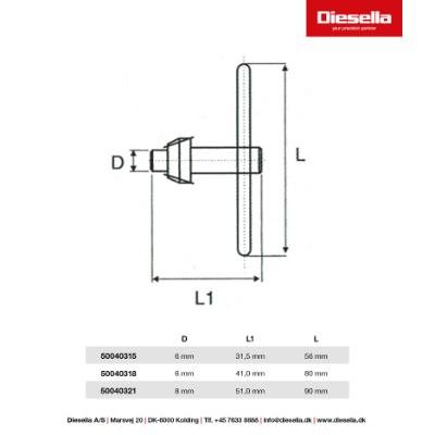 Nøgle til 13 mm borepatron med tandkrans